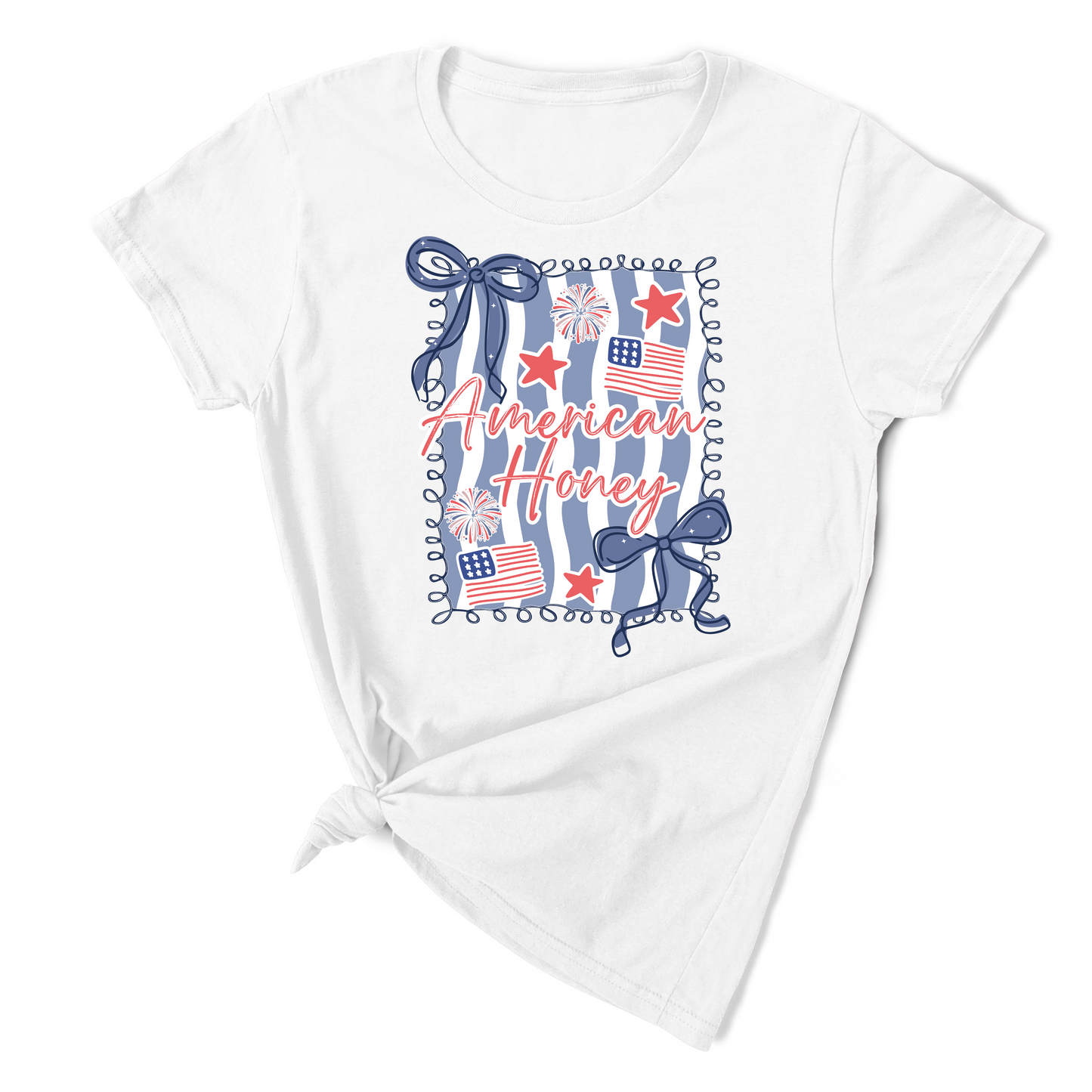 American Honey Red White and blue 4th of July t-shirt