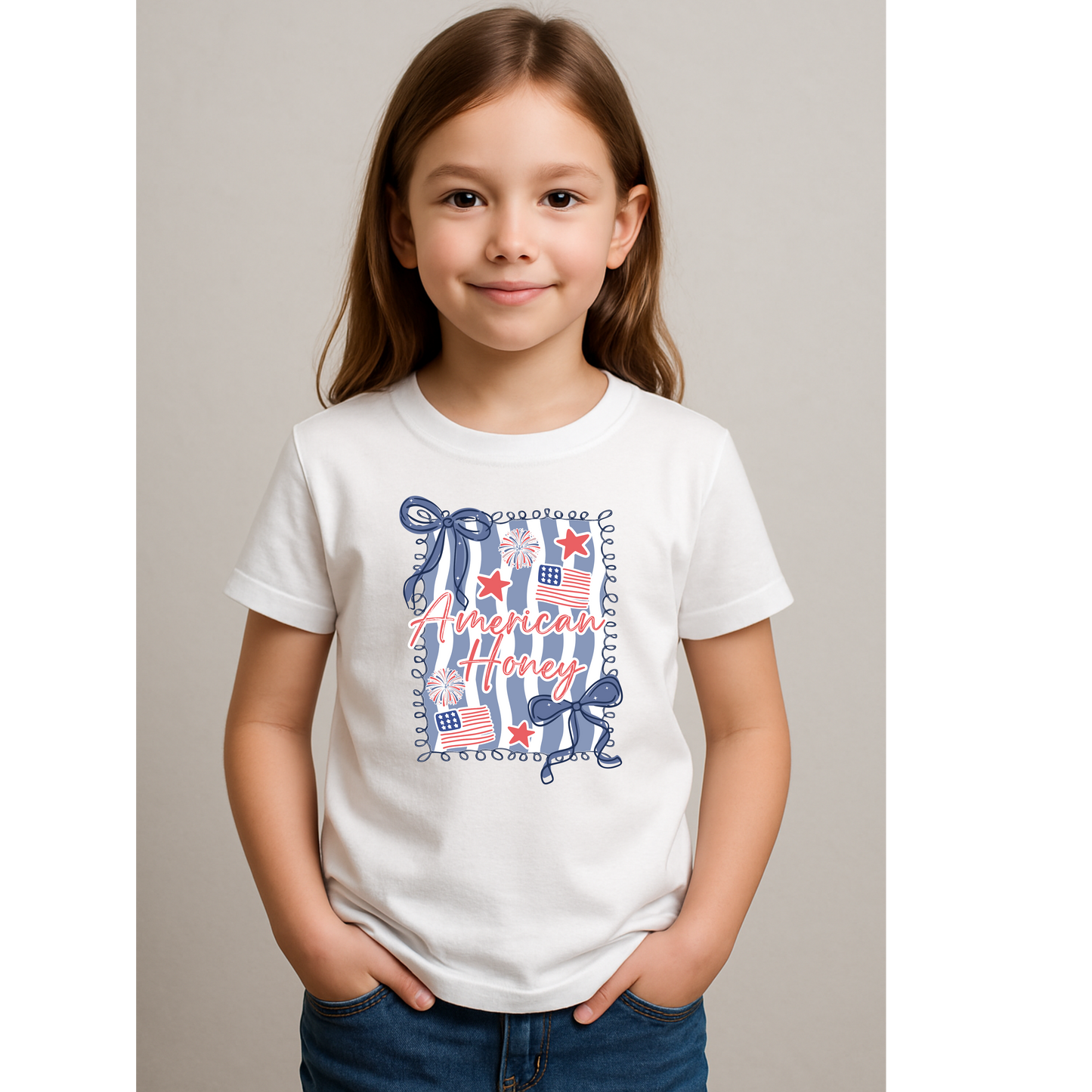 American Honey Red White and blue 4th of July t-shirt