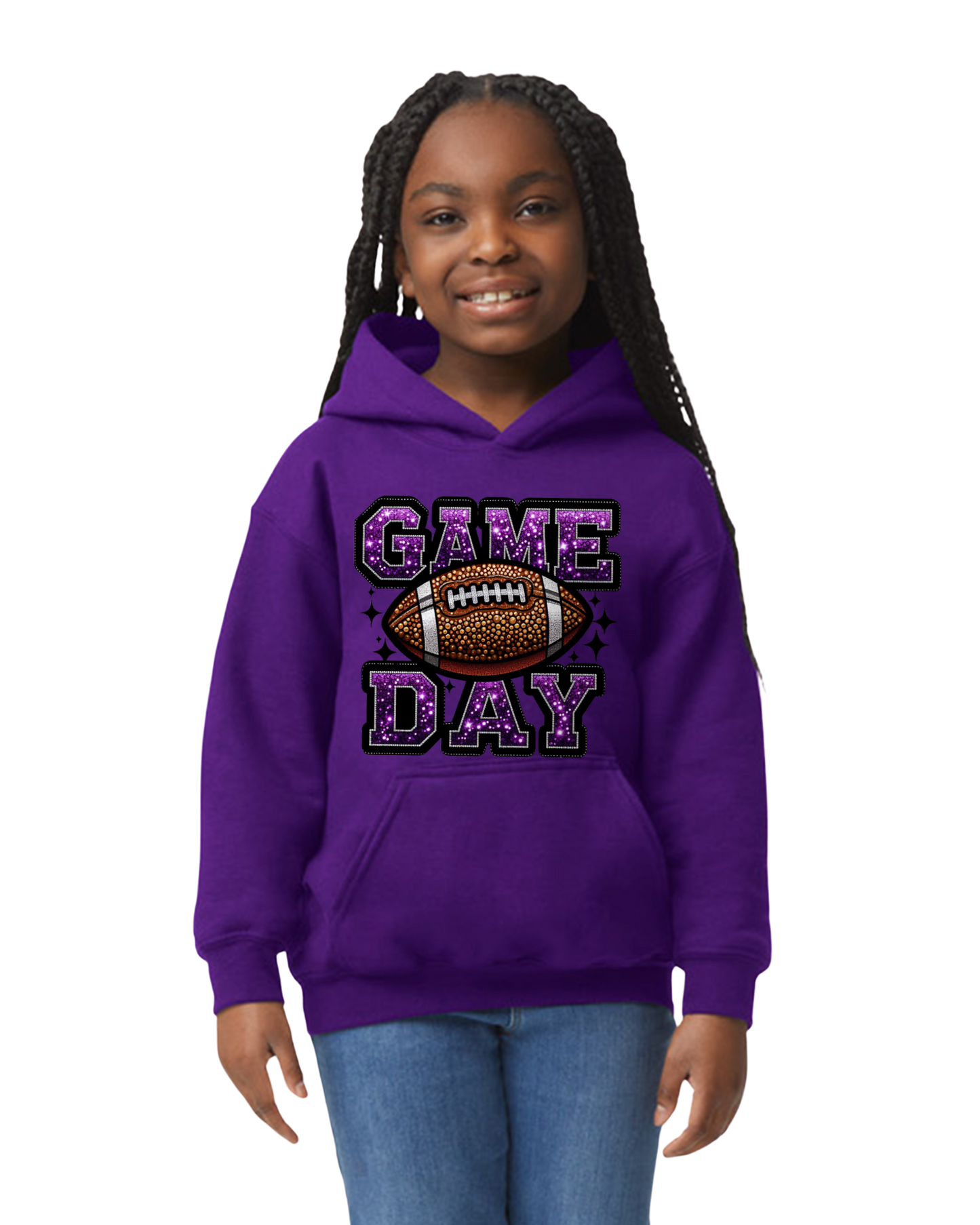 Sequin Game Day - Football Sweatshirt