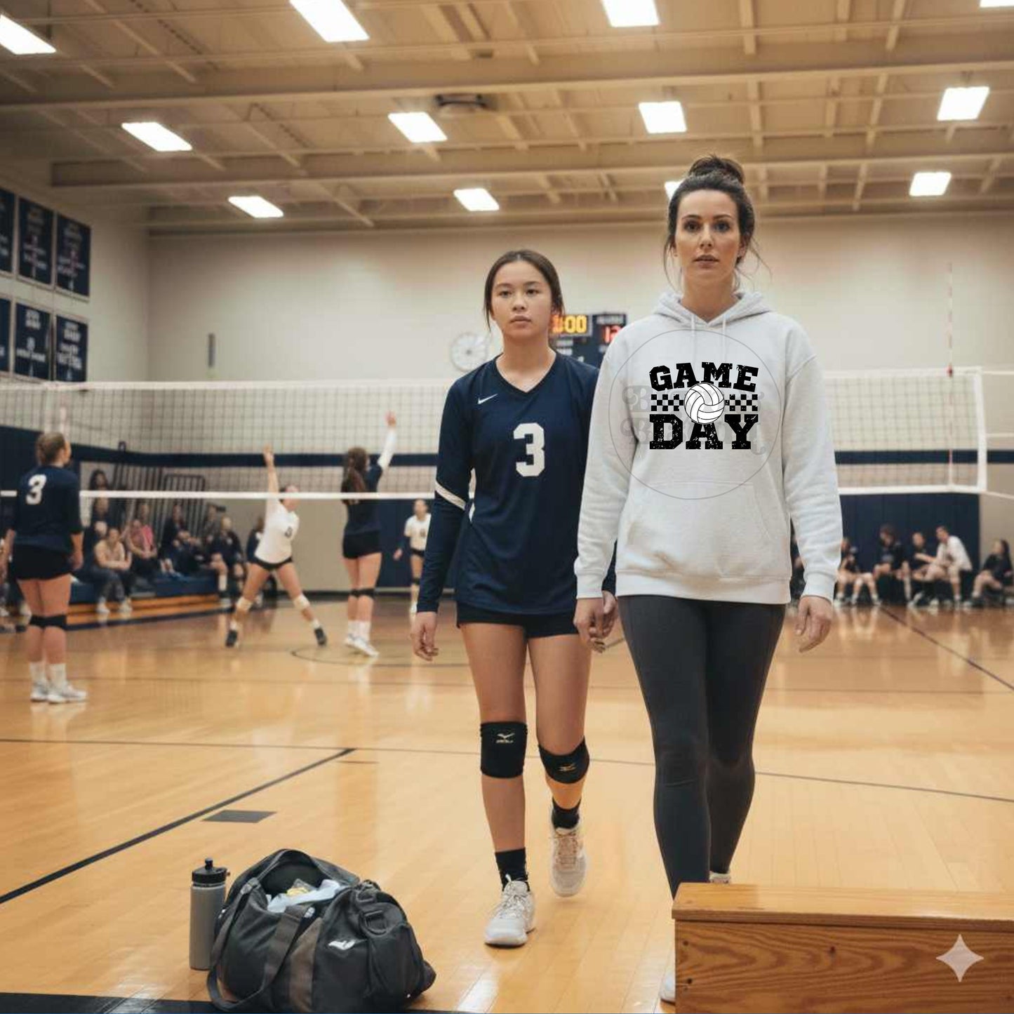 Volleyball Game On Unisex Sweatshirt