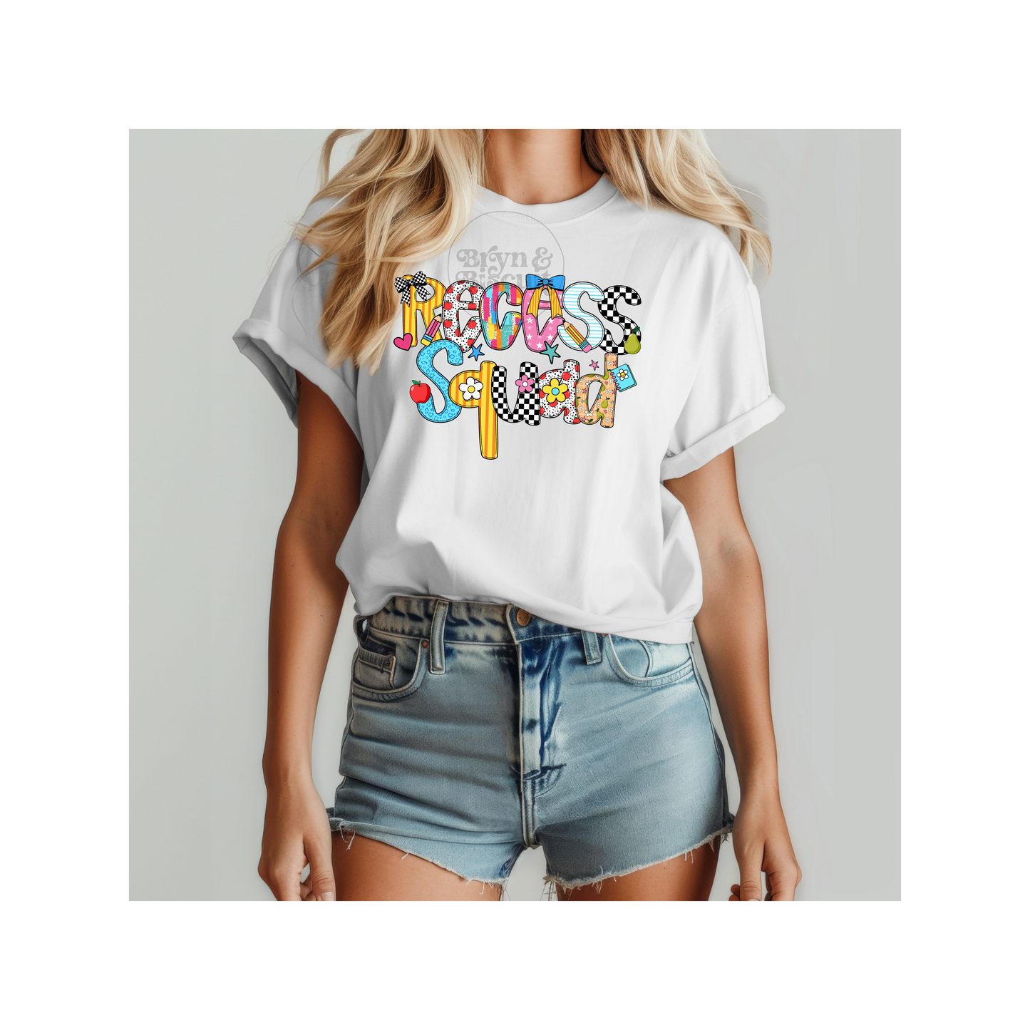RECESS SQUAD DOODLE LETTER SHRT