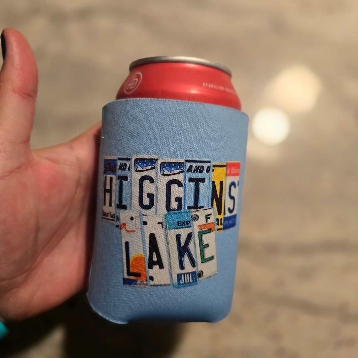Higgins Lake beer Koozie