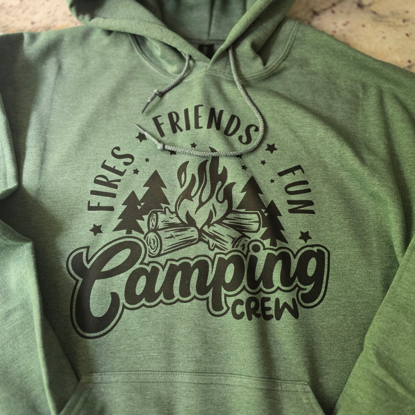 FIRE FRIENDS FUN CAMPING CREW SWEATSHIRT