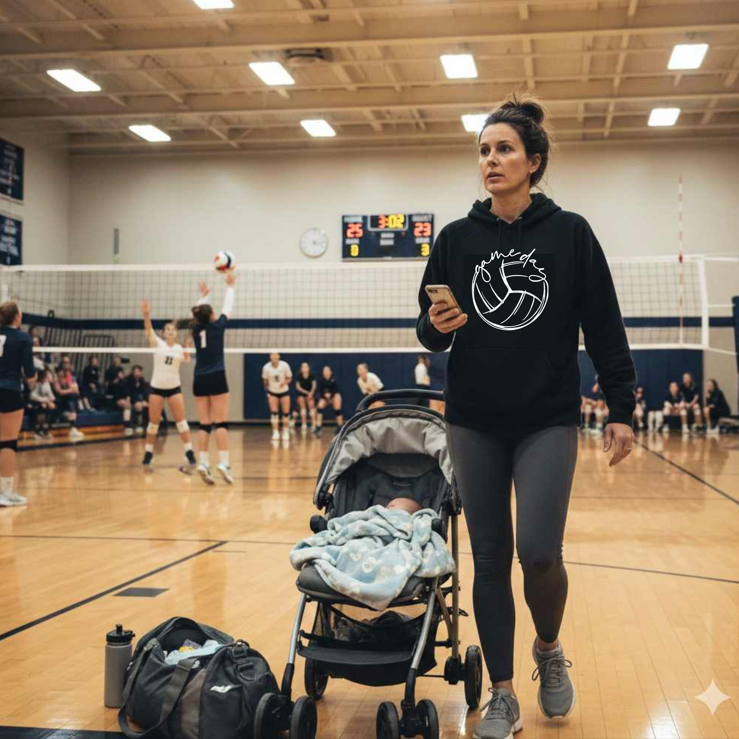 Volleyball Game On Unisex Sweatshirt