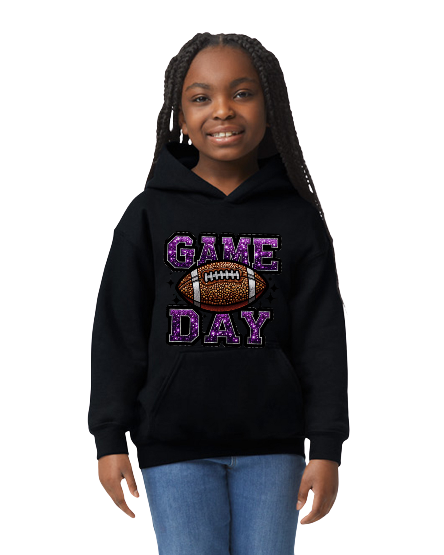 Sequin Game Day - Football Sweatshirt
