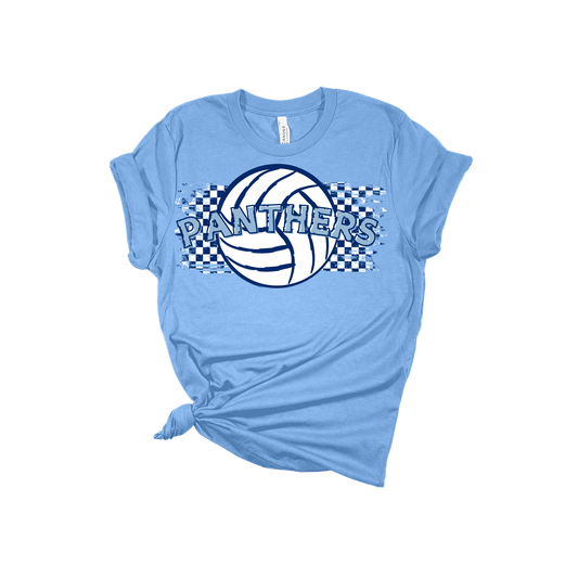 PEACE LUTHERAN PANTHERS CHECKERED VOLLEYBALL (CAN BE CUSTOMIZED FOR ANY SCHOOL)