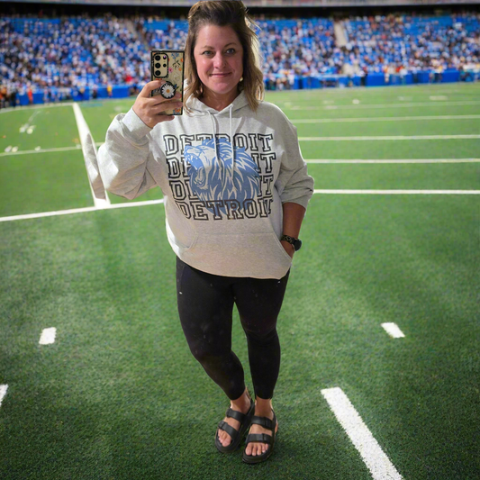 LIONS DISTRRSSED FOOTBALL SWEATSHIRT